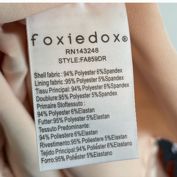 NWT Foxiedox Flora One Shoulder Midi Dress Black - Picture 5 of 7